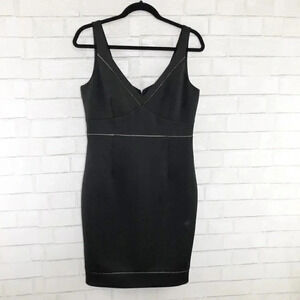 Karl Lagerfeld Black Sleeveless Bodycon Fitted Cocktail Dress Size 10